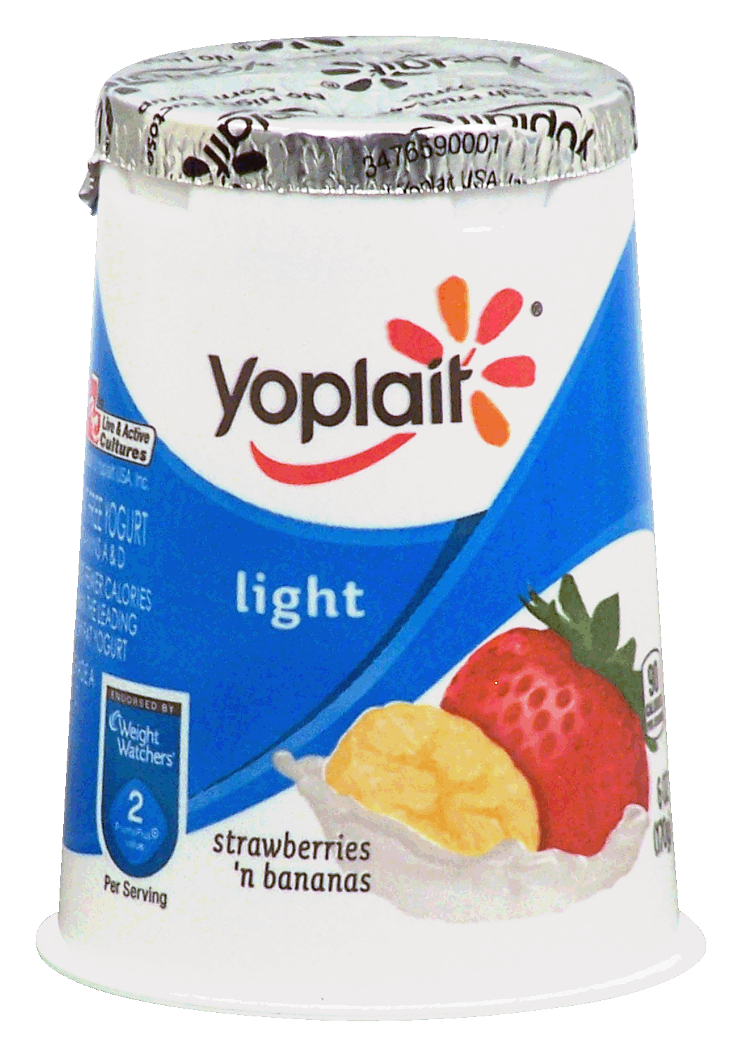 Yoplait Light strawberries 'n bananas fat free Full-Size Picture